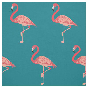 Pink Flamingo Art Fabric