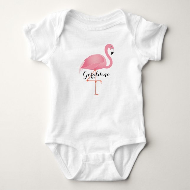 Pink Flamingo Baby Bodysuit (Front)