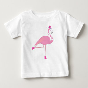 Pink Flamingo - Baby Fine Jersey T-Shirt Baby T-Shirt
