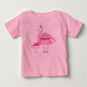 Pink Flamingo - Baby Fine Jersey T-Shirt T-Shirt