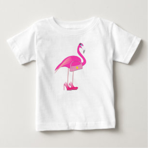 Pink Flamingo - Baby Fine Jersey T-Shirt T-Shirt