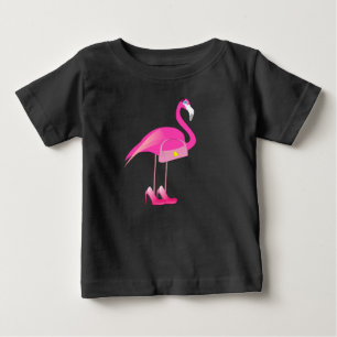 Pink Flamingo - Baby Fine Jersey T-Shirt T-Shirt