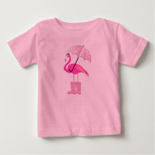 Pink Flamingo - Baby Fine Jersey T-Shirt T-Shirt