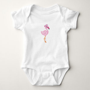 Pink Flamingo baby girl pink flamingo Bodysuit