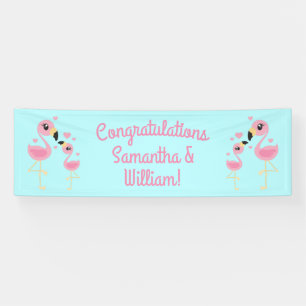 Pink Flamingo Baby Shower Banner