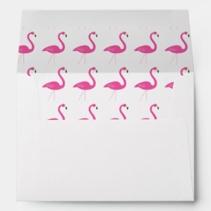 Pink Flamingo Baby Shower Invitation Envelope