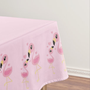 Pink Flamingo Baby Shower Tablecloth