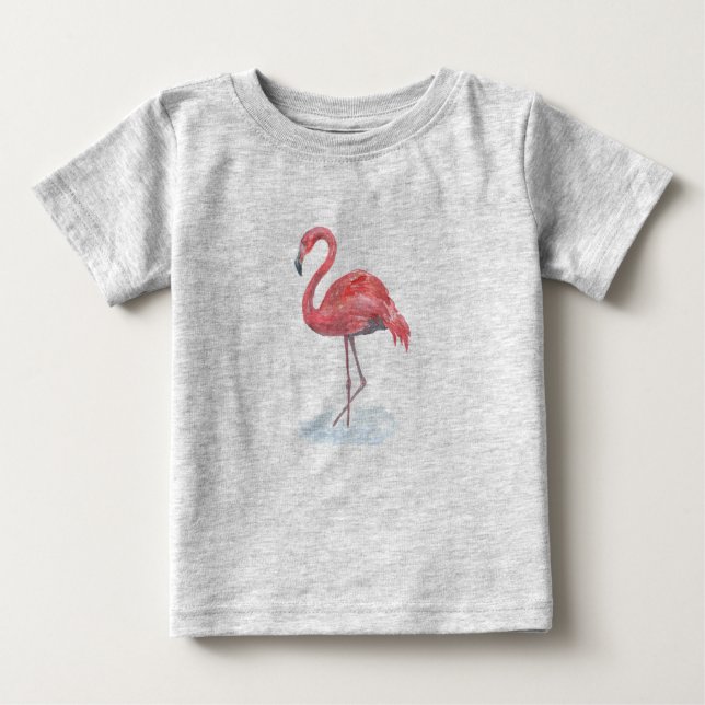 Pink Flamingo . Baby T-Shirt (Front)