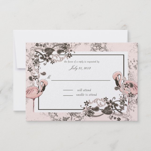 Pink Flamingo Bat Mitzvah Response (Front)