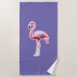 Pink Flamingo Beach Towel
