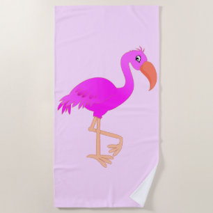 Pink Flamingo Beach Towel - Customisable