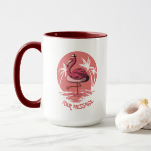Pink Flamingo Bird Mug