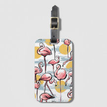 Pink Flamingo birds and sunset | Tropical Tango 