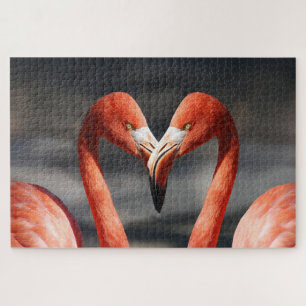 Pink flamingo birds jigsaw puzzle