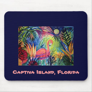 Pink Flamingo - Captiva Island, Florida Mouse Pad