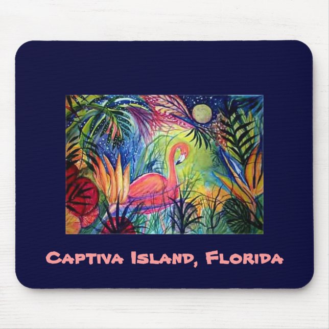 Pink Flamingo - Captiva Island, Florida Mouse Pad (Front)