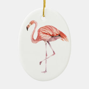 Pink Flamingo Ceramic Tree Decoration