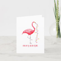 Pink Flamingo Christmas Retro Tropical