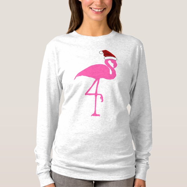 PINK FLAMINGO CHRISTMAS T-Shirts (Front)