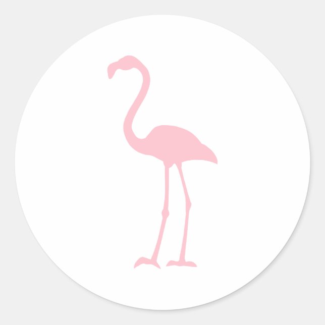 Pink Flamingo Classic Round Sticker (Front)