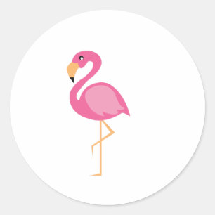 Pink Flamingo Classic Round Sticker