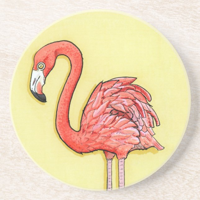 Pink Flamingo Coaster (Front)