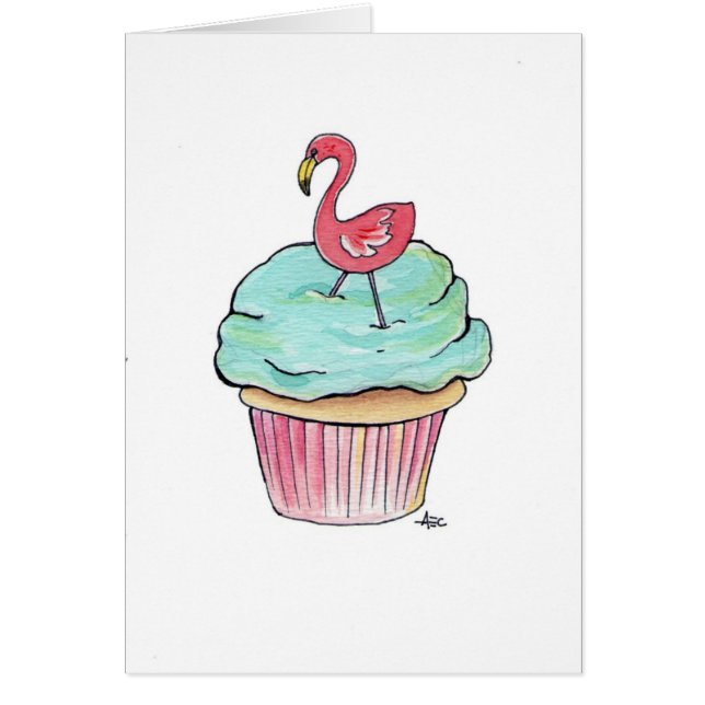 Pink Flamingo Cupcake (Front)