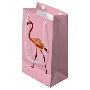 Pink Flamingo Custom Gift Bag - Small, Glossy