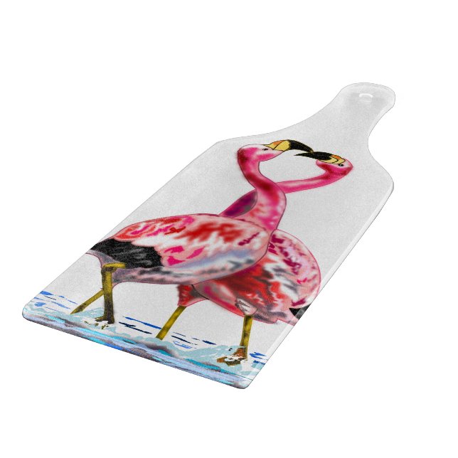 Pink Flamingo Cutting Board (Corner)