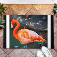 Pink Flamingo Dare to be Different Quote Script