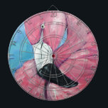 Pink Flamingo Dartboard<br><div class="desc">Pink flamingo getting ready to take a nap</div>