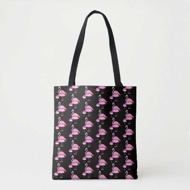 Pink Flamingo Design - Custom All-Over-Print Tote (Front)