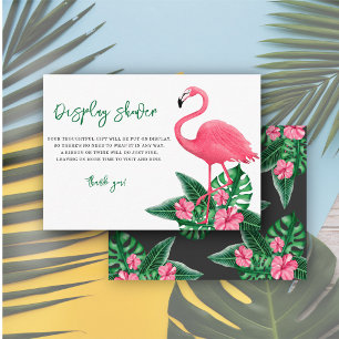 Pink Flamingo - display shower Enclosure Card