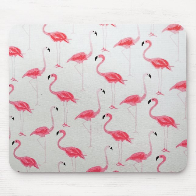 Pink Flamingo Drawing Flamingo Artist Mouse Pad (Front)