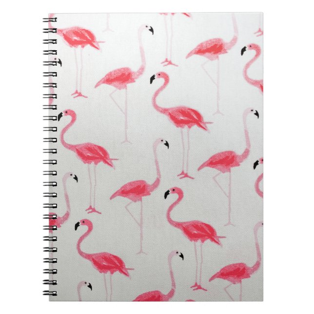 Pink Flamingo Drawing Flamingo Artist Pink White  Notebook (Front)