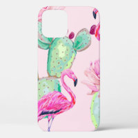 Pink flamingo, exotic birds, gentle flowers, rose,