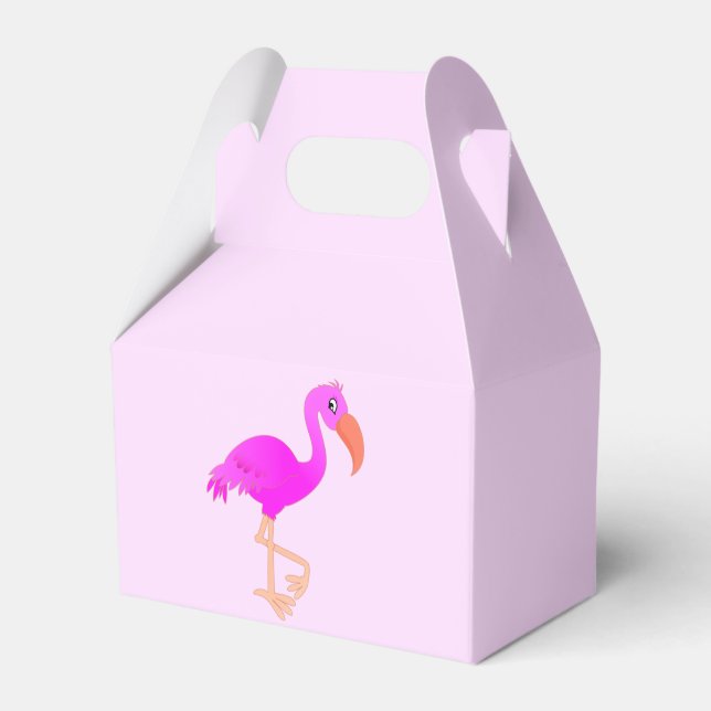 Pink Flamingo Favour Box (Back Side)