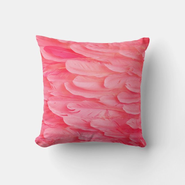 Pink Flamingo Feathersflamingo,feather,pink,textur Cushion (Front)