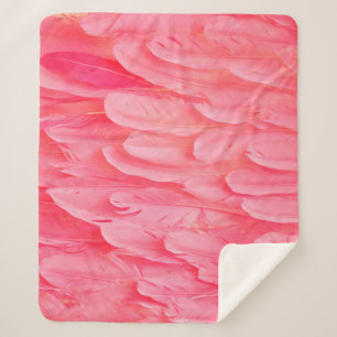 Pink Flamingo Feathersflamingo,feather,pink,textur Sherpa Blanket