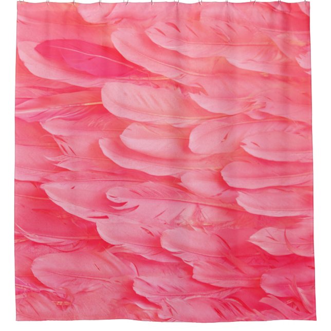Pink Flamingo Feathersflamingo,feather,pink,textur Shower Curtain (Front)