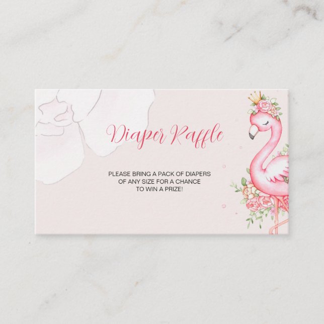   Pink Flamingo Floral Book Request Enclosure Card (Front)