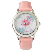 Pink flamingo Floral Cute design
