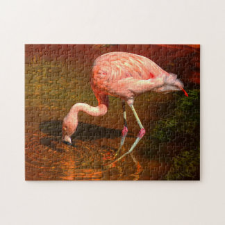 Pink Flamingo Florida. Jigsaw Puzzle