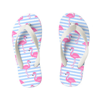 Pink Flamingo Fun Pattern Kid's Jandals