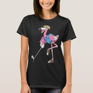 Pink Flamingo Golf Gifts for Women Men Golfer Club T-Shirt