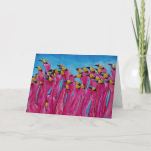 Pink Flamingo Greeting Card