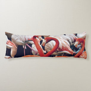 Pink Flamingo in Nature Body Cushion