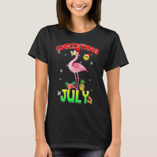 Pink Flamingo In Santa Hat Christmas In July  Girl T-Shirt