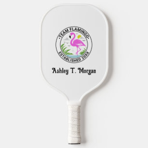 Pink Flamingo in Water Team Name Date Estd N Pickleball Paddle