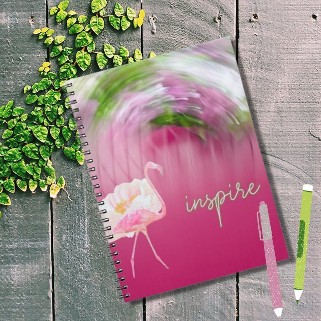 Pink Flamingo Inspirational Quote Inspire Notebook (Creator Uploaded)